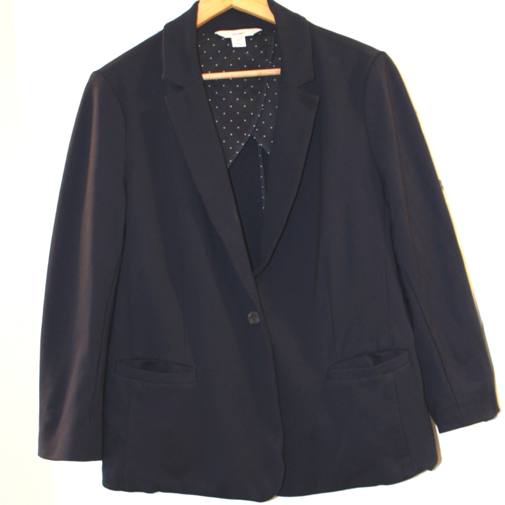 Old Navy Navy Stretchy Blazer with button XL